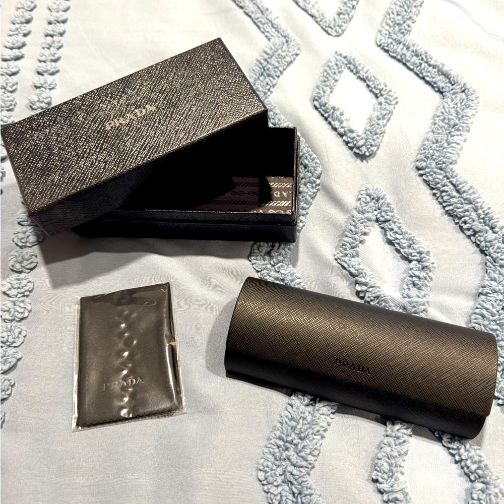 Prada Black Glasses Case Sophisticated Design